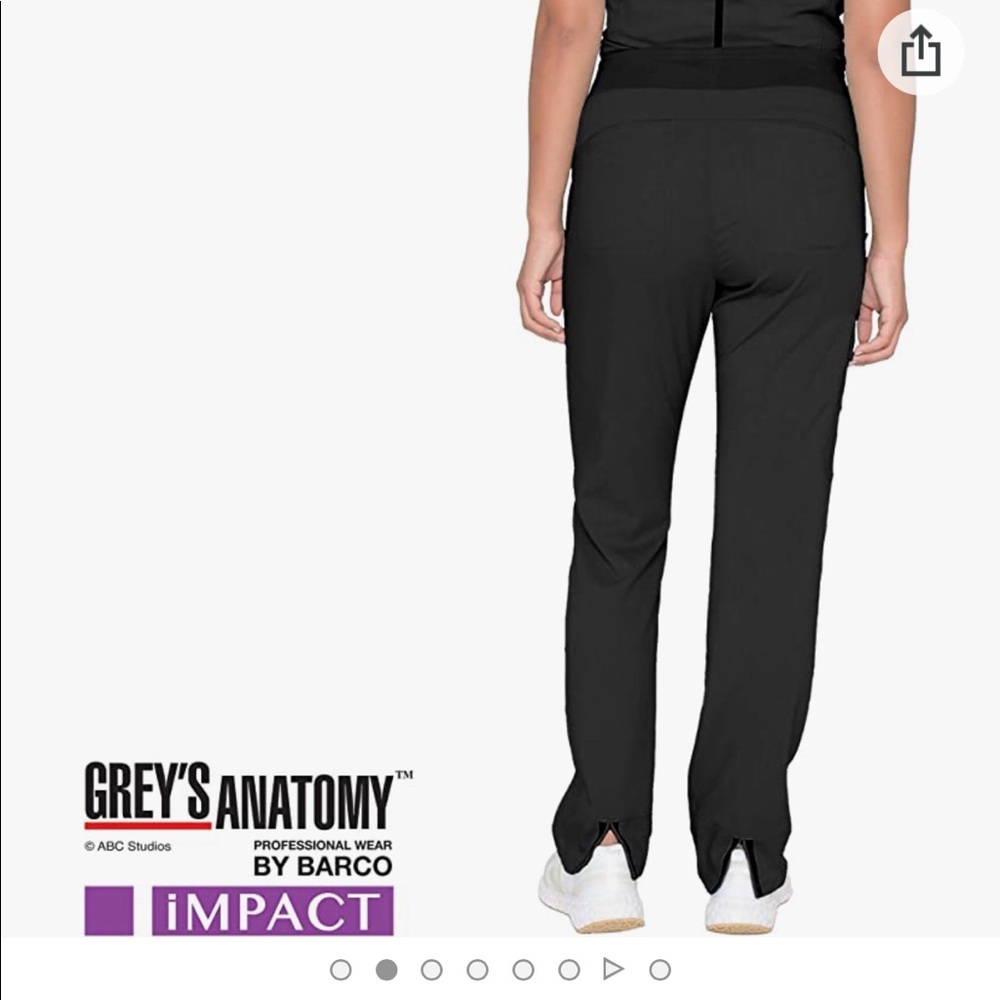 3 pairs Grey’s anatomy elevate scrub pants in black.